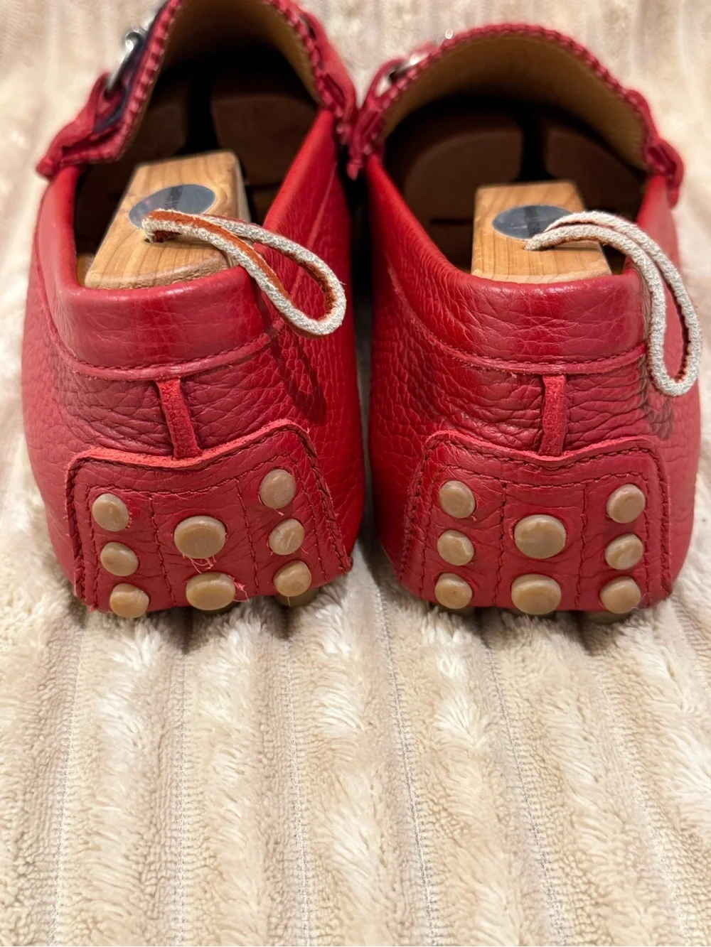 Gucci 322741 Red Pebbled driving loafers size 7 men’s. Excellent condition